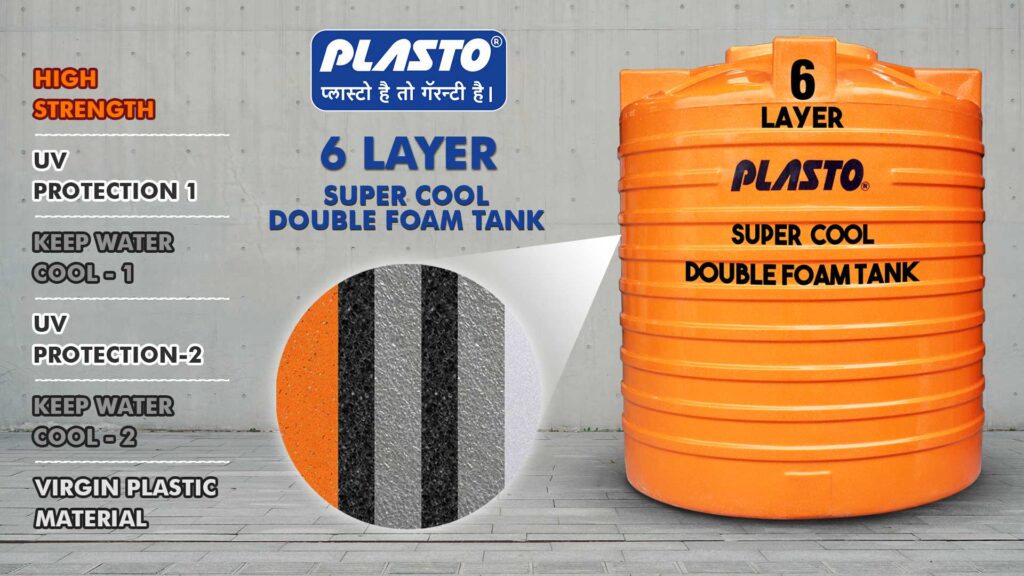 Plasto 6 Layer Double Foam Super Cool Water Storage Tank 3627